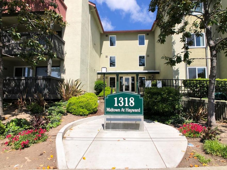 This remodeled unit in the growing community of Hayward features new floors and paint, stacked in-unit laundry, granite countertops, maple cabinets, private patio, and 2 car underground parking. Building amenities include a pool, fitness center, courtyard garden, two lobbies, BBQ and lounge area, and additional storage space.   This condo is close to restaurants, shops, and the beautiful Hayward Japanese Gardens!  The Midtown at Hayward condominiums are also conveniently located about 35 minutes from downtown San Francisco and about 34 minutes from Silicon Valley.  * One year lease (Available: Immediately) * Security deposit is 1.5x rent * Tenant pays for utilities * Water and garbage paid by landlord * Stackable Laundry in unit * Parking: 2 car underground * No pets * No smoking