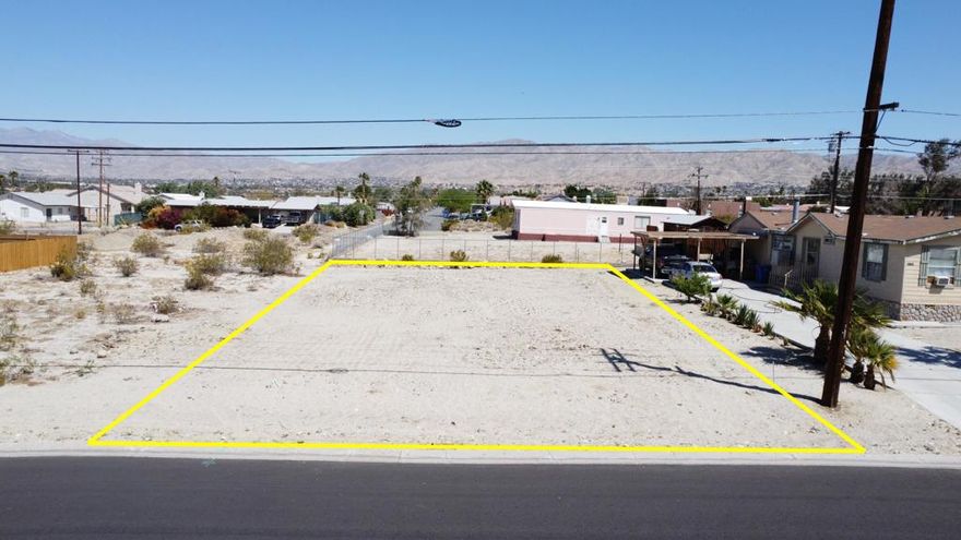 Calling all investors! Engineer flood plans will be included! Large residential lot located on Dillon Rd within the Riverside County zoning, zoned W-2 which allows an older manufactured home installation or a stick built home. With 0.17 ACRES, 7405 SQFT of space. there will be plenty of room for your tools or heavy equipment. Property is flat and ready for your project. Water, Electricity and Sewer are available for your future connections. Close to shopping centers, public transportation, spas, schools, and parks. Only 3.5 miles off the I-10 Freeway, a 15 minute drive to Downtown Palm Springs and 30 minutes to Joshua Tree National Park. Buyer and Buyer's agent to verify zoning and utilities. Added lines are approximates.