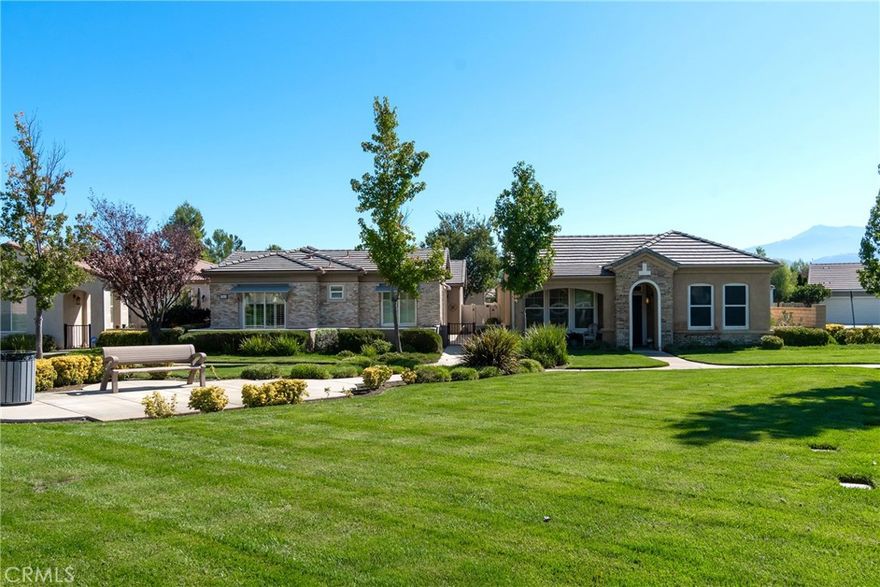 MONARCH II Model with 2 BR + 2 BA + Den (1,540 sq. ft) on a Corner Lot - This Single Story home is nicely UPGRADED with New Luxury Vinyl & Tile Flooring throughout & A Great Room Concept Floor Plan - The kitchen offers an Open Entertainers Kitchen & Large Island and Lots of Cabinet and Counter Space - ALL Appliances are included in the Sales Price, and the home is Priced to SELL.  It's a particularly desirable Location with lovely views of a Green Belt, and a Private Courtyard ...... FOUR SEASONS goes beyond just a place to live - It's a vibrant community designed to keep you Active & Engaged, offering: THREE Club Property; A Restaurant; Beauty Salon; Massage Parlor and Facial Salon; THREE Swimming Pools & Spa Areas with one Indoor Heated Pool; Movie Theatre; Billiards, 3 FITNESS CENTERS with state-of-the-art equipment, BBQ & Picnic Areas, Tennis Courts; PICKLE BALL COURTS, Paddle Tennis, Shuffleboard, Horseshoe and Putting Green, 6+ MILES of Nature/Hiking Trails; DOG PARK, and So Many Wonderful Activities & Clubs to meet new Friends and be as Active as you choose. FOUR SEASONS is approximately 30 miles from Palm Springs, at a higher elevation for a cooler climate to experience all of the four Seasons; Close to Shopping Centers, (including the World Famous Cabazon Outlet) Restaurants & Casinos, MEDICAL CENTERS/FACILITIES (Literally across the street from Loma Linda & Beaver Medical) - This Picturesque Community is surrounded by rich ranch lands with a Scenic backdrop of 2 Mountain ranges.