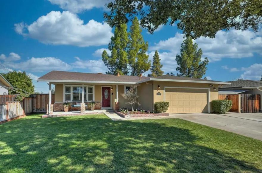 Beautifully remodeled home with bonus living space! A spacious, permitted sunroomnot included in the square footageenhances daily living with flexible year-round use, featuring removable windows that offer warmth in winter and breezy comfort in summer. The inviting living room showcases a striking bay window, while the updated kitchen features rich cabinetry, granite slab countertops, and stainless steel appliances. The family room centers around a stunning fireplace. The primary suite features a remodeled bath with an elegant vanity, a quartz slab countertop, a stylish tile surround, and tile flooring. The hall bath is similarly refreshed with tub-over-shower. Additional upgrades include new flooring throughout, new heater & A/C, new water heater, recessed lighting, updated light fixtures, dual-pane windows, and a SunRun leased solar system for energy savings. Other highlights include RV parking, extra-large linen/storage closet, and newer fencing on a private 6,288 sq. ft. lot. Fantastic locationwalk to Frost Elementary, featuring the highly regarded Indigo Program, as well as Herman Intermediate, plus Santa Teresa High. Convenient to commuter routes, shopping, and dining.