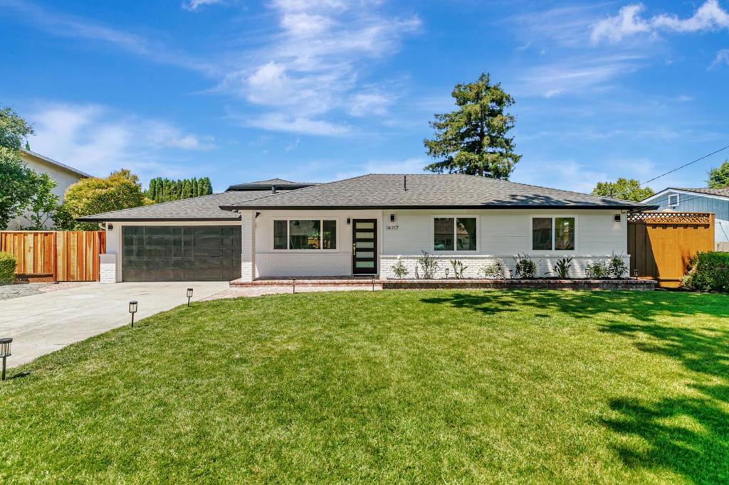 Welcome to a home designed for real life in one of Cambrian Parks most desirable neighborhoods with top Schools / Beautifully remodeled home with a modern design theme / New Landmark Pro roof with 30-year warranty and added Sun Tunnels for natural light / Brand-new flooring, doors (including French and sliding), and high-end brass fixtures throughout / Amazingly remodeled bathrooms with floating vanities, backlit mirrors, and elegant finishes / Practical kitchen with Café appliances, soft greenish blue and white cabinetry, and matching brass accents / The bathrooms and kitchen have been fully remodeled in compliance with Santa Clara County building codes, offering both elegance and functionality. New doors, including interior, French, and sliding glass doors / brand-new flooring selected for both durability and beauty / Front and back yards with sprinklers, flowering plants, and a cozy sitting area with café-style string lights / Brand new detached, powered shed ideal for office/yoga/gaming use / Finished garage with epoxy floors, drywall, and new lighting / Exterior lighting and motion sensors for safety and ambiance / 2 car garage with epoxy flooring / Huge backyard with having ADU possibility /