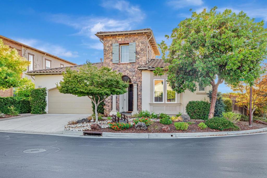 Welcome to this sought-after single-story home offering 2,579 sq. ft. of beautifully designed living space, where elegance meets comfort. Situated on a desirable corner lot revealing picturesque mountainside views, this residence offers exceptional curb appeal and showcases true pride of ownership. Inside, youll find a thoughtfully designed layout featuring 4 bedrooms and 3 full bathrooms, including a convenient Jack and Jill bedroom setup. The kitchen is appointed with granite countertops, stainless steel appliances, and pristine cabinetry that exudes a like-new sophistication. Rich walnut hardwood floors and elegant crown moulding throughout create a timeless sense of luxury. Step outside to your private backyard retreat, complete with pavers and a charming pergola, perfect for entertaining or simply unwinding while taking in the serene views. This home is located within an exclusive gated community that offers an unparalleled lifestyle. Enjoy access to resort-inspired amenities including a private golf course, swimming pool, clubhouse, basketball and tennis courts, bocce ball, and more. Experience the perfect blend of luxury, comfort, and community living!
