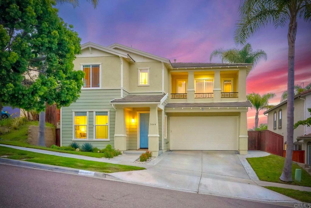 Welcome to this beautifully upgraded 4-bedroom, 4-bathroom home offering 2,804 sq ft of stylish and functional living in the desirable Summerhouse community of Calavera Hills. With a flexible floor plan that includes a downstairs bedroom and full bathroom, this home is perfect for multigenerational living or hosting guests. Upstairs, you'll find a spacious loft ideal for a home office, media room, or play area, as well as a huge laundry room with built-in cabinetry and storage. The primary suite features stunning mountain views, a spa-like ensuite bath, and access to a private upstairs balcony, perfect for enjoying peaceful mornings or sunset skies. The main level offers a great room that opens to the kitchen, complete with white cabinetry, granite countertops, stainless steel appliances, custom pendant lighting, an island, and a dining nook. A separate formal dining room provides additional space for entertaining. Step outside to your private backyard oasis with views of mountains and rolling hills. Thoughtfully designed with outdoor lighting, a built-in fireplace, tv and patio, a tranquil waterfall feature, private spa, and grass lawn, this space is perfect for relaxing or hosting gatherings. Additional upgrades include plantation shutters and luxury vinyl plank flooring throughout. The three car garage offers plenty of space for vehicles and storage. Located within walking distance to top-rated Calavera Elementary, Calavera Middle, and Sage Creek High School, and just minutes from Carlsbad Village, beaches, shopping, dining, and Highway 78. The Summerhouse HOA offers resort-style amenities including a community pool, spa, greenspace, and picnic areas. Where coastal living meets canyon views-Welcome home to this beautiful coastal oasis in Calavera Hills.