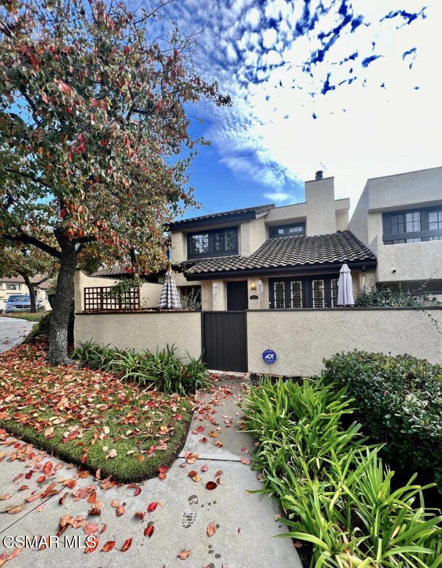 Beautiful 2BR/2.5BA townhome in the desirable Monte Sereno tract. You'll be greeted with two story high ceilings in the formal living room with fireplace, shutters, two sets of French doors and recessed lighting. The remodeled kitchen has stainless steel appliances, recessed lights, built in microwave, granite counters and a large walk in pantry. The first floor has wood floors throughout, power room and an enclosed laundry room. Upstairs features an open landing area awith two ensuite bedrooms. The primary bedroom faces the lush greenbelt, has a vaulted ceiling, dual sink vanity and mirrored closet doors. Two car direct access garage. Two private patio areas including a large front patio. The Monte Sereno community includes a large pool, spa area, Clubhouse, a tennis court and dog park area all surrounded by gorgeous oak trees and nature. Close proximity to the Oaks Mall, restuarants, shopping and parks. You'll love living here!