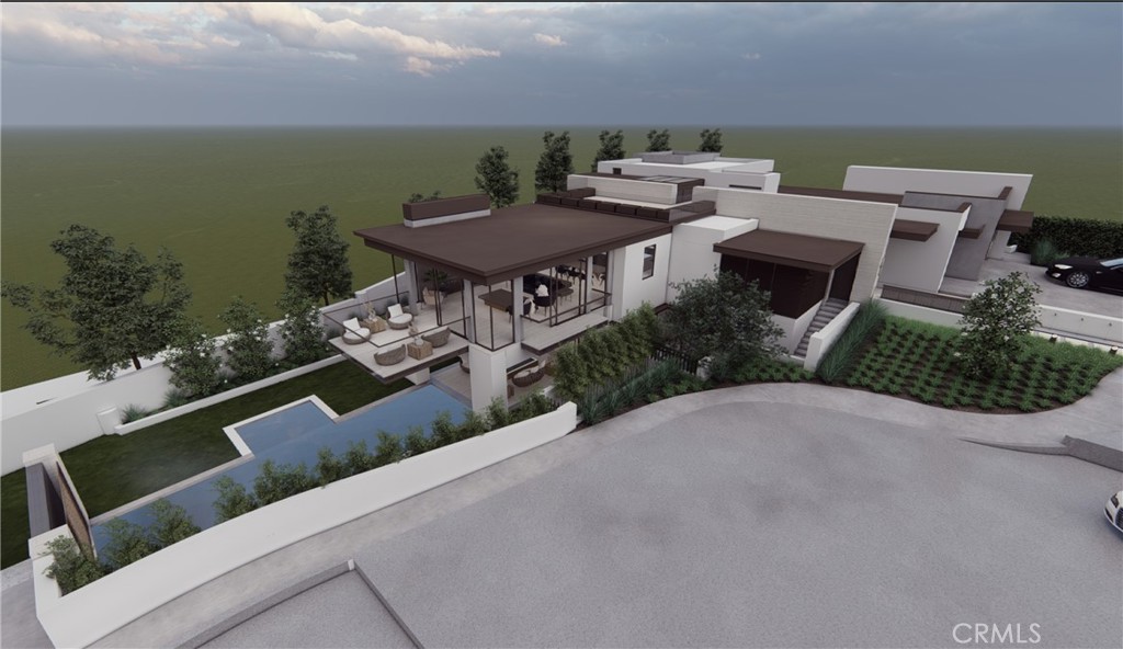 With permit ready plans, you can start to build a nearly 6,000 sq. ft. luxury residence in Newport Beach! This home would have four bedrooms with en suite bathrooms, two kitchens, a home theater, and multipanel glass doors seamlessly bridging the activity room with a swimming pool and BBQ area. A well-designed rooftop deck that offers stunning ocean, harbor, and city views. Located at the end of a quiet cul-de-sac in the prestigious 24/7 guard-gated Harbor Ridge community, this 13,068 sq. ft. lot offers unmatched privacy and proximity to beaches, world-class dining, and top-rated schools.