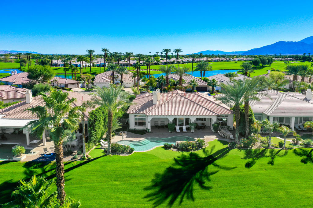 Enjoy resort-style living in this beautifully remodeled home overlooking the green at Mountain View Golf Course, with sweeping mountain views as your daily backdrop.This spacious 4-bedroom retreat includes a private-entry casita, ideal for guests or extended stays. Recent upgrades feature new flooring, countertops, and more throughout the home.An oversized great room, dedicated media room, and separate pool room offer plenty of space to relax and entertain -- the ultimate setup for your Palm Springs/Coachella Valley getaway.