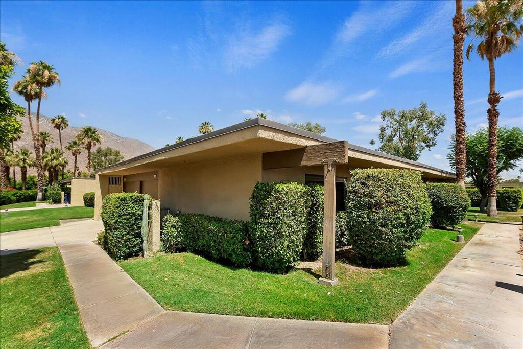 Welcome to 1326 Tiffany Circle at the Wexler designed Rose Garden! This charming 3 bedroom 2 bath condo will be available for a long term rental on 8/15/2025. Relax in the spacious living room in front of the fire place. Or entertain outside with the spacious outdoor area. The property has a one car garage (with a recently upgraded garage door), a brand new air conditioning system and upgraded washer and dryer. The Rose Garden community features two pools, spas and tennis courts. The terrific location is a quick drive to the many dining options of downtown Palm Springs. The property will be rented unfurnished. Renters will be required to acquire and demonstrate Renters Insurance.