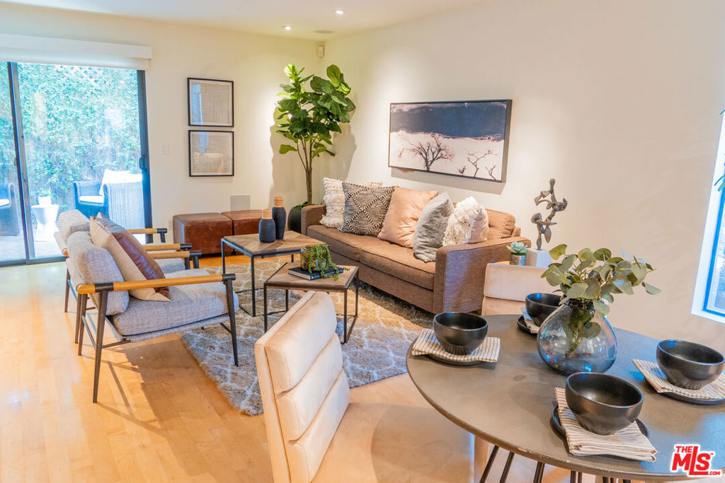 A renters dream: Perfect location in the coveted Norma Triangle section of West Hollywood. Fully upgraded. two ensuite bedrooms. Walk to everything. Located equidistant to both Santa Monica Blvd or the Sunset Strip. Pavilions is a just a few blocks away. Ample out door space. Pool. Privacy - the unit is in the back, you share only one wall. Two parking spots - separate single spaces. Laundry room in unit.