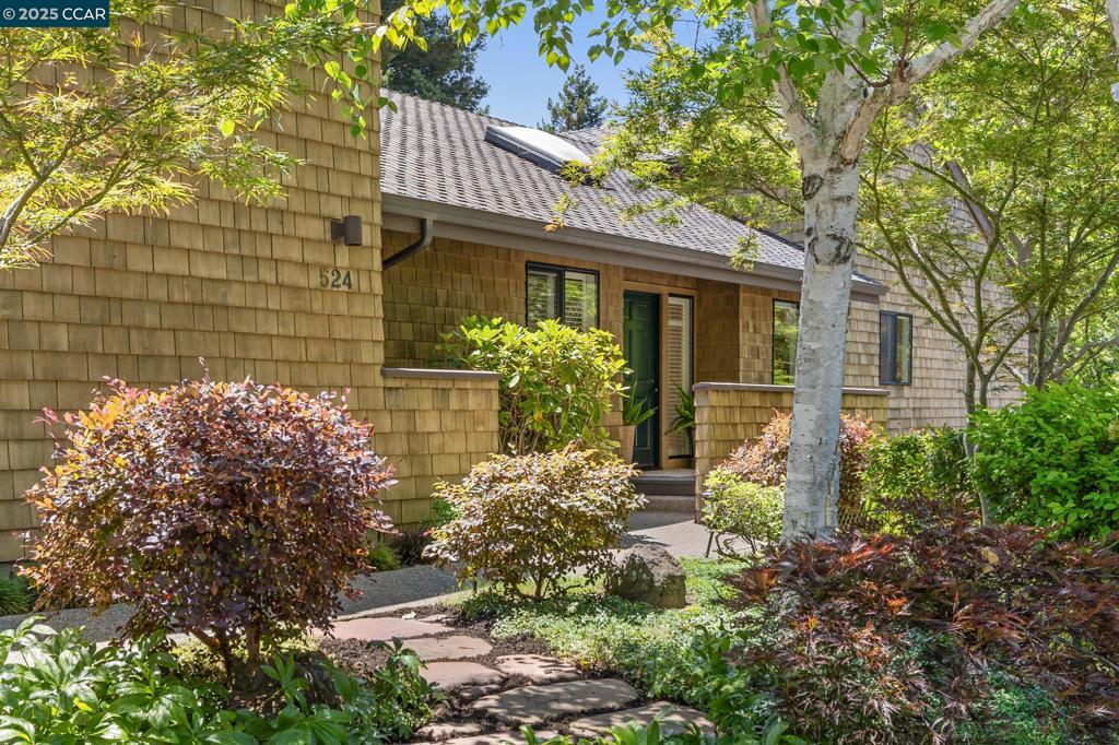 This stylish single-level home in desirable Orinda Woods offers modern design, comfort, and potential. The open floor plan features a beautifully updated kitchen with quartz countertops, custom cabinetry, and high-end appliances, flowing into light-filled living and dining areas with vaulted ceilings and expansive windows. Step out to a large private deck for seamless indoor-outdoor living—perfect for relaxing or entertaining. The spacious primary suite includes outdoor access, dual closets, and a large en suite bath with separate tub and shower—well maintained and ready for your personal touch. Two additional bedrooms provide flexibility for guests, a home office, or gym. With no stairs, an attached two-car garage, and excellent flow throughout, this home offers ease and functionality. Enjoy all the amenities of Orinda Woods, including scenic trails, a pool, tennis courts, and a private shuttle to BART. Located just minutes from downtown Orinda and top-rated schools.