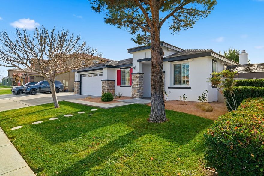 This beautifully remodeled single-story home offers the perfect blend of luxury, comfort, and modern living. Featuring 4 spacious bedrooms and 3 full bathrooms, this property is ideal for buyers searching for a true single-level layout with exceptional upgrades. Step inside to an open floor plan filled with natural light and premium finishes throughout. Every bathroom has been custom-designed, offering elegant details and a spa-like feel. The heart of the home is the high-end chef’s kitchen, complete with custom cabinetry, top-of-the-line appliances, and a sleek, functional design—perfect for cooking, entertaining, and hosting family and friends. This property has been completely updated, showcasing beautiful upgrades in every room. The single-story layout, combined with the open living spaces, makes this a fantastic entertainer’s home, ideal for gatherings, celebrations, and comfortable everyday living.Whether you're a first-time buyer or looking to upgrade, this home checks all the boxes.Don't miss your opportunity to own this stunning, move-in ready home in a great Palmdale neighborhood, minutes away from all city amenities. Hurry this is a great property at a steal of price! Wont last.