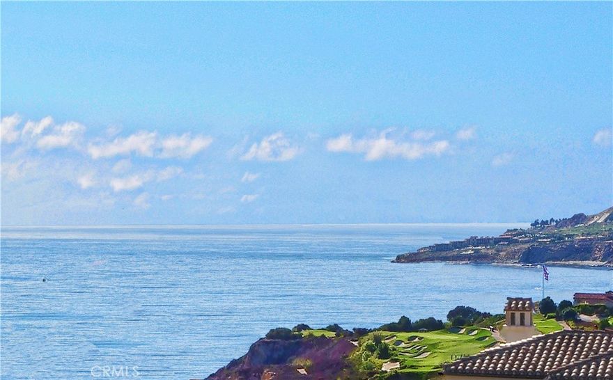 Completed in March 2021, this ONE-LEVEL Santa Barbara-inspired home offers stunning views of the ocean, coastline, and golf course. An immediate connection to the views and outdoors is felt as you enter this spacious, open-concept home through custom iron double doors, it is perfect for entertaining with a large group. The great room, kitchen, and family room flow seamlessly together, opening outdoors through custom paneled glass doors for unparalleled indoor-outdoor living. The backyard features a fantastic pool, an infinity spa, and a sunken fire-pit seating area. The great room showcases a modern linear fireplace with a custom surround. The master suite offers ocean views and directly accesses the spa, along with a large custom closet providing ample island storage. The bathroom includes a flush-entry shower, dual vanities, and a free-standing tub. Throughout the entire home, Weather Shield windows enhance comfort. All bedrooms feature custom cabinets and closets, along with a separate French door entry. This home features a thoughtfully designed floor plan built with quality and style. You will love the breathtaking sunset ocean views, the excellent climate in this section of the peninsula, top-rated schools, and the home’s high ceilings and open feel—all on one level. This is a forever home! Plus, it offers easy walking access to a network of ocean hiking trails in a great neighborhood with 24-hour security patrols. Too many features to list. Don’t miss this fantastic opportunity!