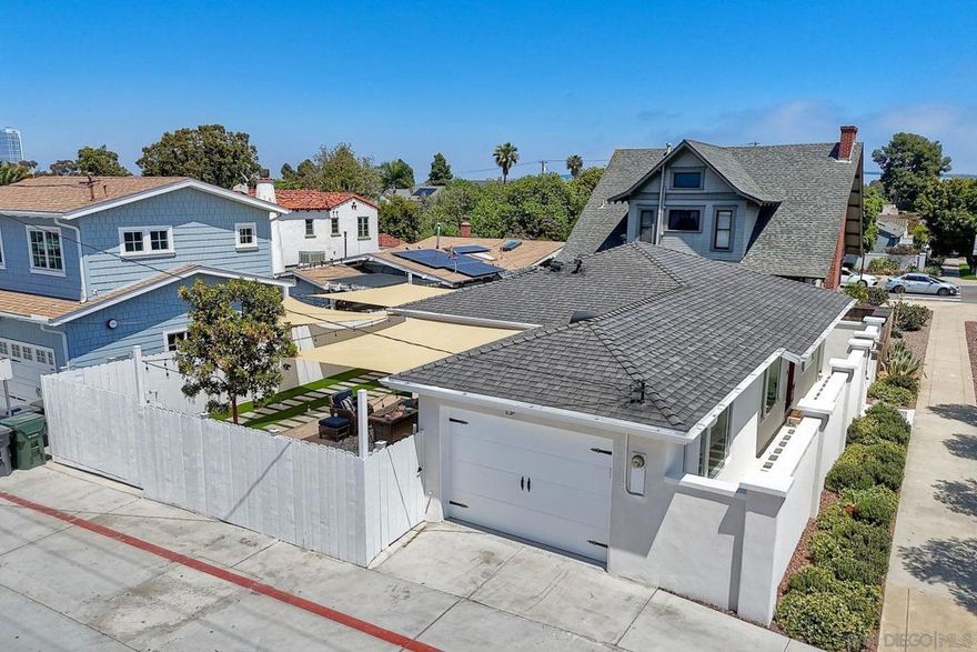Nestled in the picturesque community of Coronado, this fully furnished turnkey residence offers the perfect blend of modern luxury and coastal charm. ADDED BONUS - 1221 4th St. has approved plans with the city for the following - ADU, Jr. ADU, ensuite bathroom, carport & a patio. With its open floor plan, newly remodeled kitchen/bath, new windows filling each space with natural light, beautifully landscaped yard perfect for summer BBQ's, & ample parking, this home has it all! Situated just minutes from the pristine beaches, vibrant shops and restaurants, this property provides not just a home, but a lifestyle.  This lovely home has an abundance of upgrades (please see full list attached)  Garage has epoxy coated flooring, 6ft custom built concrete block wall along the front of the home, new white fence around the sides & back of the home complete with remote access to the backyard for easy entry to additional parking, new exterior stucco and paint, new turf, concrete pavers and landscaping. Kitchen remodel in 2024 offering new stainless appliances, quartz counters subway tile backsplash, Kohler white farmhouse sink & more. New washer/dryer. Bathroom remodel 2024 - New toto toilet, Kohler sink & soaking tub, Hansgrohe sink & shower fixtures, quartz countertop & more. Brazilian laminate redwood flooring, new lighting and ceiling fans, fresh paint throughout.