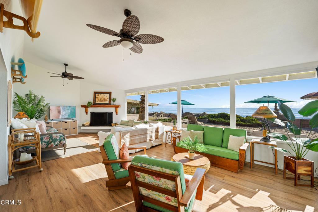 AVAILABLE: COMING IN OCTOBER!Aloha! Welcome home to this Little Yellow Cottage located within the gated community and exclusive enclave of the Solimar Beach Colony along the Ventura coastline.This Hawaiian Beach Style home features a fully furnished 2-bedroom, 2 bath cottage (sleeps 4). The main house includes a large primary bedroom (king bed) with a walk-in closet and newly remodeled ensuite bathroom. The kitchen, dining & living room boast ocean views with a welcoming and comfortable open floor plan. Enjoy relaxing in the living room that includes a large corner gas fireplace, perfect for keeping warm on colder nights - all while taking in the panoramic ocean views!The second bedroom is a unique and private detached room just steps away from the main house via a covered patio and views of the courtyard. The newly renovated guest bathroom is in the main house, next to the entryway. There is an additional detached office room with French doors and views of the courtyard.Step out to your private patio with a picnic table, barbeque and sandbox including lounge chairs and lots of umbrellas. Be greeted by dolphins swimming by as you sip your coffee on the private deck. Take the private steps down to Solimar beach for morning walks, sea glass hunting at low tide, or sit on the deck during high tide for sunset cocktails and feel the waves crash on the rocks below.Included in your stay at the Solimar Beach Colony, you will have access to private tennis courts, sand volleyball court, basketball court and the children's playground.Your Solimar Sanctuary is centrally located, Downtown Ventura (10 min), Carpinteria (15 min), Santa Barbara (25 min), and Ojai (30 min), LAX & Hollywood (60 miles).You will experience the expansive Pacific Ocean, Channel Islands, Rincon Coastline, world class surf breaks and unparalleled sunsets. Your second home and paradise awaits!Guest Amenities Include: Fully Furnished 30 day stay minimum stay Utilities - Gas, Water, Electricity, Trash, Internet Washer/Dryer Outdoor shower in courtyard BBQ Grill (propane) Attached 2 car garage No Smoking A pet may be considered