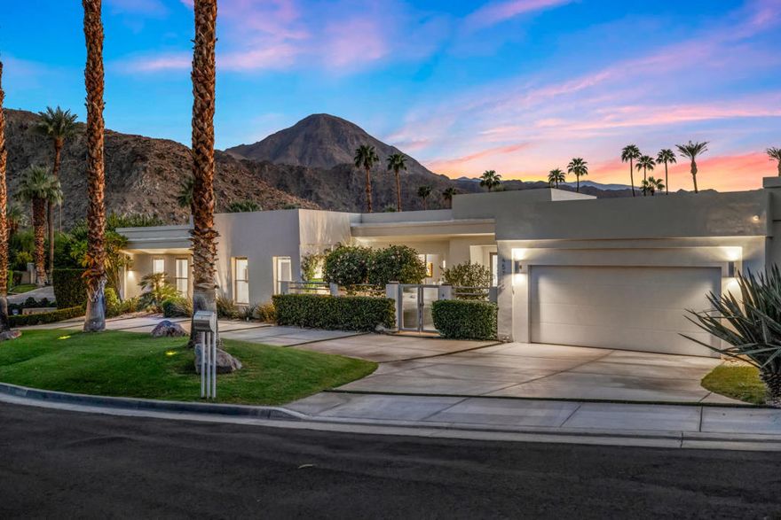 45715 Cholame ''The Beautiful One'' Way - Indian Wells Living at Its Finest!Situated on a quiet, elevated cul-de-sac in the heart of Indian Wells, this 4,003 SF mid-century residence--originally built in 1958--has been extensively reimagined and thoughtfully expanded to embrace today's luxury lifestyle. The ultra-private setting captures stunning south and west mountain panoramas from nearly every angle. A light-filled great room with wall-to-wall glass and a chef's kitchen creates the perfect environment for both casual dining and elegant entertaining. A seamless indoor-outdoor connection opens to the reconstructed pool patio (2020), where wrap-around mountain views provide a spectacular backdrop for day or night gatherings. The outdoor space features an inviting PebbleTec saltwater pool and spa, a tranquil cascading water feature, cozy fire pit, and a built-in BBQ area. The spacious primary suite frames magnificent mountain vistas and opens directly to the pool patio, while three guest bedrooms offer comfort and privacy for family and friends. Major upgrades completed in 2024 and 2025 include new HVAC equipment, a new roof, and owned solar--adding modern efficiency and peace of mind for the fortunate new owner. The street name, Cholame--a Native American word meaning ''The Beautiful One''--perfectly reflects the character and setting of this extraordinary Indian Wells home. Don't miss this opportunity to own a home in one of Indian Wells most secluded locations!