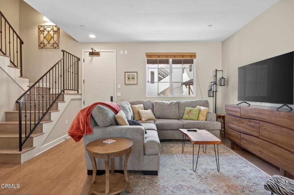 Here is your invite to truly live the Ventura lifestyle! This stylish 2-bedroom, 2.5-bath condo offers the perfect blend of comfort, convenience, and coastal charm. With just over 1,000 square feet of thoughtfully designed living space, you'll love the open-concept flow, beautiful finishes, and indoor-outdoor connection.The kitchen shines with stainless steel appliances, custom wood cabinetry, and granite countertops--all opening to a dining area and private balcony ideal for sipping your morning latte or winding down at sunset. The spacious living room, powder bath on the main level, and upstairs laundry bring modern ease to everyday living. Each bedroom enjoys its own private ensuite, with the primary suite offering space to truly unwind.Set inside a secured gated community, enjoy resort-style amenities including a lush courtyard with fireplace and BBQs, a recreation center, and secure underground parking with bonus storage for bikes and beach gear.Step outside and you're walking distance to Downtown Ventura's shops, dining, and nightlife. Spend weekends biking coastal trails, hiking nearby, or heading straight to the sand--then follow the scenic path all the way to Ojai for wine tasting and weekend adventures.This isn't just a condo--it's your key to the California coast. Schedule your showing today!