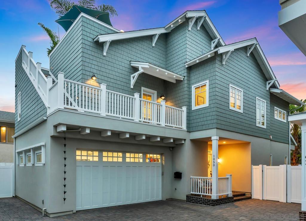Located just one block to the beach, Hotel Del, shopping and restaurants. Contemporary coastal design, featuring a large open floor plan with gourmet kitchen, dining area and living room opening to an outdoor patio, perfect for alfresco dining. The primary suite is conveniently situated on the entry level, providing easy access and comfort. The home is equipped with an elevator that serves all 4 levels, including the rooftop deck with built in BBQ station, ensuring ease of access and luxury at every turn. Built in 2019 by a well known local builder, Falleta Construction. This home was thoughtfully designed to embrace the Coronado lifestyle. The top floor, lined with windows filtering in the sun, hosts the living room with wood burning fireplace, mini separate mini bar, dining area and kitchen with large center island, and pantry. Pocket doors open onto a private patio, to lounge and savor the ocean breeze. There is an elevator that runs to all 4 levels, yes from the basement to the roof deck with ocean views. This home features the following extraordinary details, Outdoor shower, tankless water heater, central vac, lutron enabled - smart home, insulated 2 car garage with epoxy floor, 2 bedrooms on the entry level including the primarysuite with walk-in closet, 2nd bedroom with ensuite bath, the basement level is huge and offers the family room / media room perfect for movie night or entertaining, with refrig, dishwasher and icemaker along one wall, laundry room with 2 washers and 2 dryers, full bath, and plenty of storage. Upstairs the living room / great room with vaulted ceiling, wood burning fireplace, gourmet kitchen, minibar with fridge and sink, 3rd bedroom with built-in cabinetry and ensuite bathroom. Pocket doors open to an outdoor patio, Isabella Avenue, one of the most iconic streets in Coronado. A wide street, that runs from Orange Avenue, straight to the beach. This premier property is located near the local shops and dining and also has one of the best locations for straight access to the famous Coronado beach!