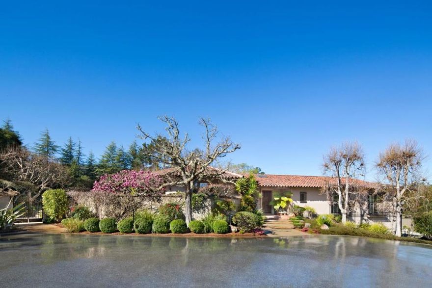Prime Central Woodside location.  This sun-drenched 3.1 acre parcel offers privacy and plenty of space.  Location is within walking distance to Woodside Elementary, as well as the town center.  The home is gracious, yet comfortable, built to bring the outdoors in and showcase the beautiful grounds which surround it.