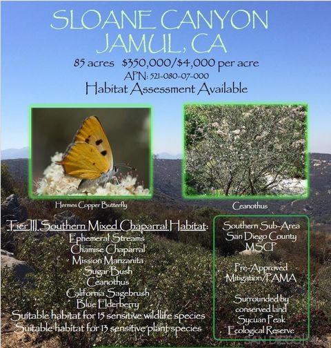0 Sloane Canyon Rd Jamul CA 92019