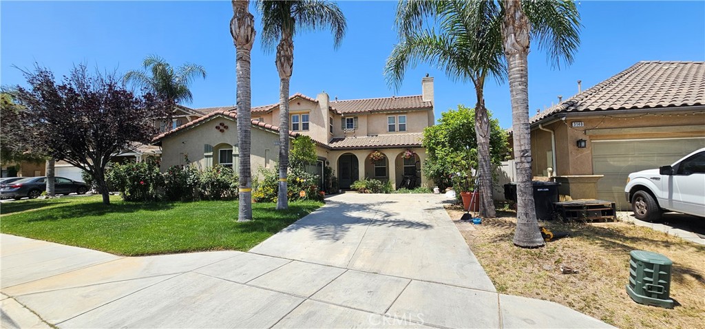 Welcome to this beautifully maintained two-story home located in a quiet neighborhood. This spacious residence features four bedrooms, Three bathrooms, and a versatile upstairs loft that can be used as a home office, playroom, or additional living area—offering flexibility to suit a variety of lifestyles. With approximately 2,200 square feet of bright and functional living space, the layout is open and inviting throughout.
The modern kitchen is equipped with granite countertops, a center island, stainless steel appliances, and plenty of cabinet space. Central air and heating ensure year-round comfort, and a washer and dryer are included for your convenience. The attached two-car garage offers secure parking, additional storage, and comes with a Tesla car charger installed.
Energy efficiency is a standout feature with a fully installed solar system, helping to reduce electricity costs. A monthly solar fee of $104 applies. A security system is also pre-installed and available for tenant activation with a provider of your choice; all monitoring costs are the tenant’s responsibility.
The private backyard is ideal for both relaxation and entertaining. It includes a small kids’ playhouse with its own A/C unit, perfect for playtime during warmer months, as well as a small metal storage shed for tools or extra storage space.
Conveniently located near local schools, shopping centers, dining options, and parks—with quick access to the 215 freeway—this home combines comfort, efficiency, and accessibility in one desirable package