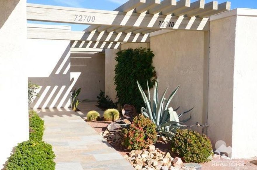 Amazing Patio views of the Desert, no detail spared as the owner occupied this home and it was not set up as a rental. Bring your toothbrush that is all you need. Close to El Paseo and other amenities.