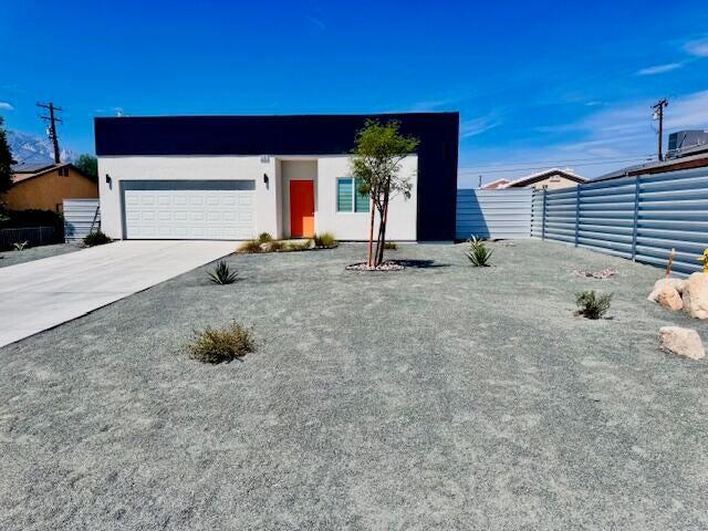 Stemmer Development Presents NEW CONSTRUCTION in Desert Hot Springs! Brand new 1,370 sq. ft. home.THIS IS A HIKER AND DOG WALKERS DREAM..THIS HOME BACKS UP TO THE TRAIL THAT LEADS THE THE NATIONAL RESERVE.. Its a stunning contemporary designs that are stylish and up to today's standards. Featuring an open floor plan and a spacious backyard perfect for entertaining or easily accommodating a pool. This 3-bedroom, 2-bathroom home includes a laundry room, high ceilings, stainless steel appliances (excluding refrigerator), custom cabinets, quartz countertops, high-efficiency windows and AC, owned solar system, water-efficient landscaping, and a large 2-car garage. Carpeted bedrooms and tile throughout. Dog walker's and hiker's paradise with hiking trails and a natural reserve literally in the backyard. Enjoy amazing mountain views and the best of desert living. Property is County. Easy access to I-10, Downtown Palm Springs, and close to local retail, parks, and schools.