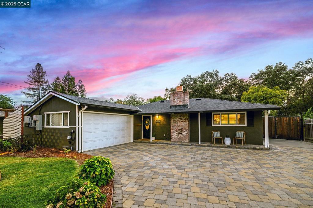 POET’S CORNER AREA! Single Story Perfection with a level pool-sized lot, Separate Studio with ADU potential, and RV Parking! Impeccably updated from top to bottom, the open floorplan is perfect for entertaining! Fall in love with the chef’s kitchen with a large center island, quartz counters, wine storage, double farmhouse sinks, microwave drawer and walk-in pantry. The adjacent dining room has plenty of space for a large table with a double desk/ buffet area and a cozy fireplace nearby. Watch the big game in the expansive family room with ample space for an extra-large TV! The level backyard features a covered patio with fan and lighting, fruit trees, and a separate STUDIO/OFFICE/4th BEDROOM with heat/air, its own deck and sewer hook-up nearby. FABULOUS ADU POTENTIAL. Got Toys? The recently paved driveway and extra wide side yard is perfect for boat or RV. Enjoy elevated living with updated bathrooms, indoor laundry, new LVP flooring, recessed lighting, chic lighting, baseboards, crown molding, plantation shutters, owned solar panels, tankless water heater and much more! Too many upgrades to name. Prime location, right around the corner from the Crescent Shopping Center, Sequoia Elementary and Middle Schools, easy freeway access, and all the best of Pleasant Hill. Welcome Home!