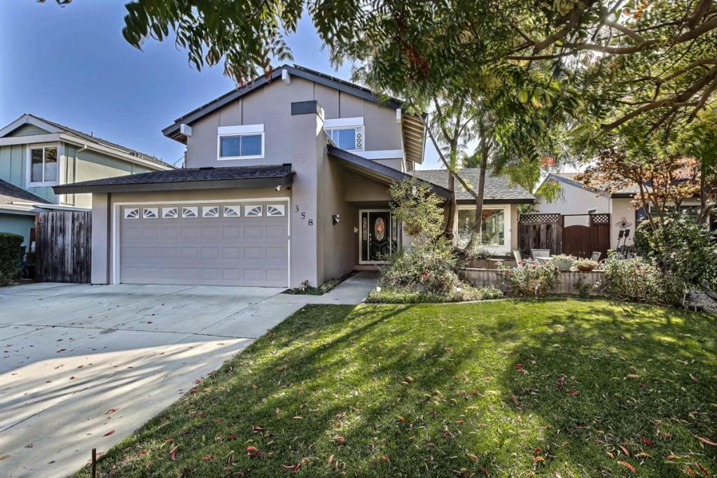 Welcome to your new home in the vibrant city of San Jose! This spacious 2,186 sq ft residence offers four bedrooms, including a primary suite/retreat, and two full bathrooms, with an extra half-bath conveniently located on the ground floor. The heart of the home features a well-appointed kitchen with a hood over the range and microwave, seamlessly flowing into a family room that champions functionality and style. Enjoy formal dining in the separate dining room, perfect for gatherings. Relax by the fireplace or take a dip in the inviting gunite pool. The home boasts a blend of carpet and tile flooring, ensuring comfort and durability. Paid for solar system will convey with the property for added savings. Central AC and heating provide year-round comfort, while laundry located in the garage adds convenience. The property is situated within the Oak Grove Elementary School District. With a minimum lot size of 5,995 sq ft and a two-car garage, this home is a blend of space, style, and amenities in a prime location.