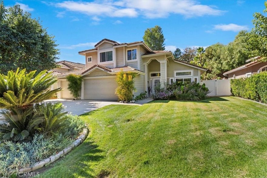 Welcome to this beautifully maintained home ideally situated on a quiet cul-de-sac in one of Murrieta’s most desirable neighborhoods. Set on a spacious 10,109 sq ft lot with no neighbors in front, the home enjoys peaceful views of the open land across the street—creating a wonderful sense of openness and privacy. Offering 4 bedrooms, 2.5 bathrooms, and a 3-car garage with a workshop area, attic storage, and included washer and dryer, this property combines comfort and function throughout. Step inside to a bright and inviting floorplan with high ceilings in the living room, creating an airy, open feel from the moment you enter. The family room features a beautiful stacked-stone fireplace, neutral finishes, and luxury plank vinyl flooring that flows throughout much of the home. The kitchen is open and cheerful with plenty of cabinet and counter space, stainless steel LG appliances—including the refrigerator—and clear views of the backyard. All plumbing and windows in the home have been replaced, adding value, comfort, and energy efficiency. Upstairs, one of the secondary bedrooms features French doors that open to a private balcony—perfect for a home office or a relaxing retreat. The spacious primary suite offers a walk-in closet, remodeled shower, and tasteful finishes, while the secondary bathroom has also been updated for a clean, modern look. Step outside to a backyard designed for relaxation and enjoyment. The sparkling custom pool and spa take center stage, surrounded by extensive hardscape, mature landscaping, and colorful plants that create a peaceful setting. There’s also a built-in firepit perfect for cozy evenings, newer fencing, a newer pool heater, Pentair pool equipment, and rain gutters. The large side yard offers valuable space for extra vehicles, a boat, or possibly a small RV, and raised planter beds provide the perfect place for growing your own vegetables. Large outdoor shed stay with the home, offering extra storage for tools or hobbies. Centrally located close to shops, restaurants, parks, and highly rated Murrieta schools, with easy access to both the 15 and 215 freeways, this home offers a rare blend of space, comfort, and location—all with very low taxes and no HOA.  Inviting and well cared for, it’s the kind of home that simply feels good to come back to.