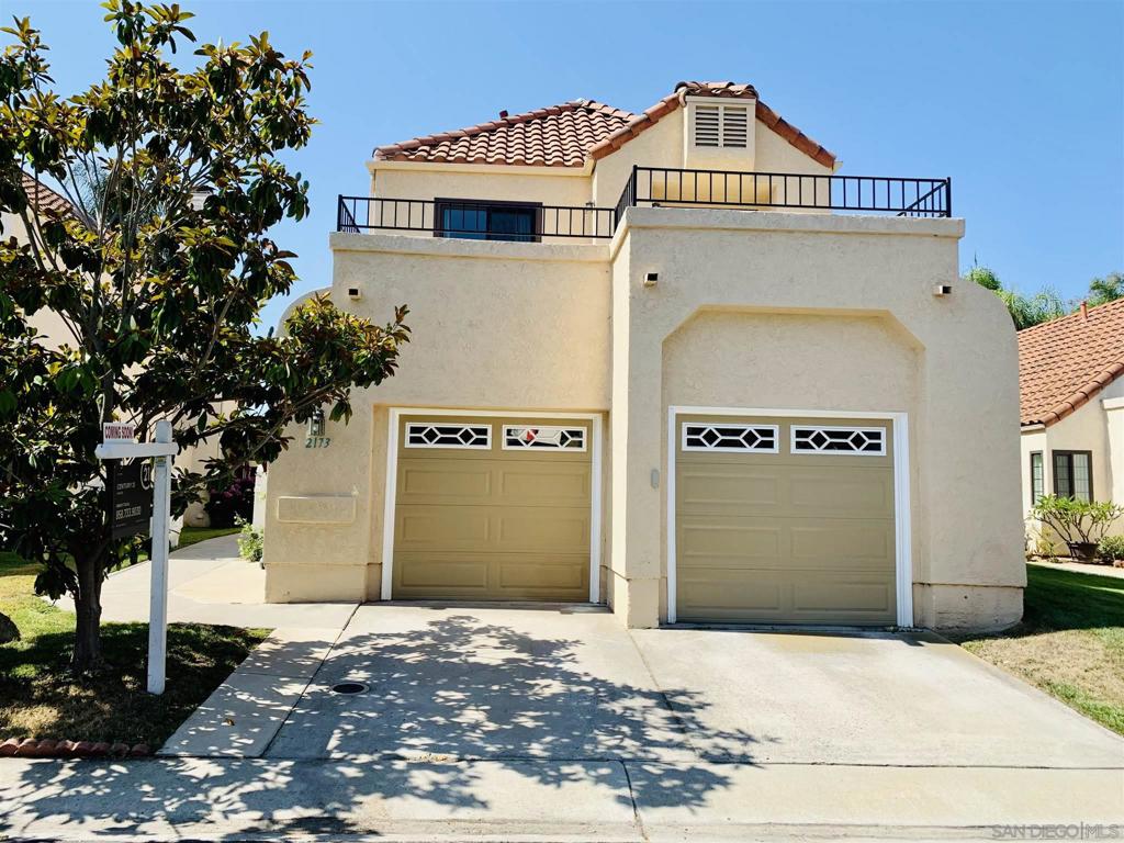 MOVE-IN-READY home in Cua-de-Sac, a largest floor plan in Villa Del Dios neighborhood. Home features a bedroom and a full bathroom on the first floor. Second floor with 3 bedrooms and 2 full baths. Each bedroom has it's own deck. Double pane windows, crown moulding in dinning room, vaulted ceiling and sky light in master bedroom, granite countertop, tile floor in kitchen and laminated flooring in all bedrooms. New laminated flooring in living room, new toilets and sink faucets. Mini bar, new AC, new hot water heater and HVAC. Water softener. Home has new exterior paint; back yard has fruit trees such as guava, passion fruit, lemon and grapes vines. This home has low HOA with community pool and playground. This beauty is minutes from Lake Hodges and on South West of Escondido and minutes to I-15! It is a must see!! Public record information provided by third party. Agent has not verified public records, lot size, room sizes, age of property, zoning of property, use of property or square footage. Buyer to assume investigation of public records. Complex Features: ,, Equipment: Garage Door Opener, Range/Oven Sewer: Sewer Connected