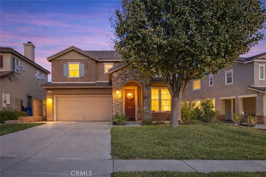 Welcome to this beautiful home located in the highly desirable, master-planned community of Rosena Ranch, a family-friendly neighborhood nestled among the scenic foothills. This spacious residence offers three bedrooms, and a loft that could be utilized as a 4th bedroom (without a closet), the loft is a flexible living space ideal for a home office, playroom, or media room.
The main level features attractive wood-laminate type flooring, a large living/dining combo area and a cozy fireplace in the family room, creating a warm and inviting atmosphere. The open kitchen is well-designed for both daily living and entertaining, complete with a center island and ample cabinetry.
Upstairs, the spacious primary suite offers a true retreat, highlighted by a recently updated primary bathroom featuring stylish barn doors and a generous walk-in closet. There is a large tub to soak in after a stressful day at work and a nicely remodeled shower for daily use. Two additional upstairs bedrooms share a convenient Jack-and-Jill bathroom, perfect for family living.
Step outside to a covered patio with ceiling fans, overlooking a professionally designed backyard made for year-round enjoyment, complete with a fire pit area for relaxing evenings or entertaining guests.
Residents of Rosena Ranch enjoy outstanding HOA amenities, including two Olympic-style swimming pools, a spa, water splash park, covered seating areas, BBQ stations, and clubhouse. You can cancel your gym membership because one of the great amenities you have free access to is a state-of-the-art fitness center. The HOA dues are very low, yet offer so much! This home offers an exceptional blend of comfort, functionality, and resort-style community living. Some of the exterior photos have been virtually modified.