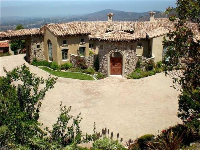 This beautiful Mediterranean, perched hillside in Cielo, features soaring ceilings, formal living and dining rooms, spectacular cook's kitchen open to breakfast and family rooms, private master retreat + office and 3 additional bedrooms - each with private bath. The vanishing edge pool and spa capture the panoramic view to the ocean and the covered patio, barbecue and wet bar allow for ease of entertaining. This is a no smoking, no animal rental. This no-pet property is a stunning custom Mediterranean home sited on a premier Cielo lot with spectacular views to the ocean. The home exudes unparalleled warmth with vaulted ceilings, hardwood and stone floors, luxurious designer window coverings and elegant fixtures. The cook's kitchen, with ornate custom cabinetry, separate built-in refrigerator and freezer, 2 ovens, 2 dish washers, and 6 burner gas cooktop with griddle, warming drawer and pot filler opens to the expansive great room. A 3-panel sliding door between great room and pool recesses into the wall for ease of flow from indoors out. The infinity-edge pool and spa blur the line between earth and sky and provide views to the ocean and spectacular sunsets. The master suite occupies one end of the house with an adjacent office. The master bath features his and hers vanities, spa tub, separate shower and individual walk-in closets. The kitchen, formal dining and living rooms and great room are in the center of the house, and the 3 secondary bedrooms, each with bath, are located at the far left of the house for maximum privacy. The property is fenced behind. Please note, the pool can be accessed from the patio adjoining the great room and the kitchen dining area and is not security-fenced. Neighborhoods: Cielo View: Parklike,Valley/Canyon,Panoramic Ocean Sewer: Sewer Connected