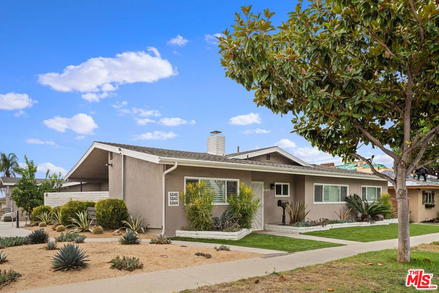 Trophy Triplex in Ladera Heights refined, serene, and beautifully reimagined. Three spacious residences live like single-family homes with sun-filled rooms, charming fireplaces, and an easy indoor/outdoor flow. Fully remodeled kitchens feature custom cabinetry, stone counters, and premium appliances; sleek, spa-inspired baths offer glass showers and elevated fixtures. Private in-unit patios invite slow mornings with coffee. Shaded by the property's flourishing lemon tree and well-kept drought tolerant landscaping completes a setting that feels both polished and welcoming. Multiple outdoor zones create effortless moments for lounging, dining, and entertaining. Each residence is complete with its own laundry room for daily convenience. Three private, individual 2-car garagesone with direct accessoffer secure parking and storage, while select areas capture sweeping neighborhood and city views that frame unforgettable sunsets.  Moments from beloved local spots like Hilltop Coffee, Jon & Vinny's, Somerville and Kenneth Hahn Park. With easy access to Culver City, West LA, Inglewood, and Downtown LA this home is a lifestyle opportunity not to be missed. A rare opportunity to own a standout Ladera Heights offering.
