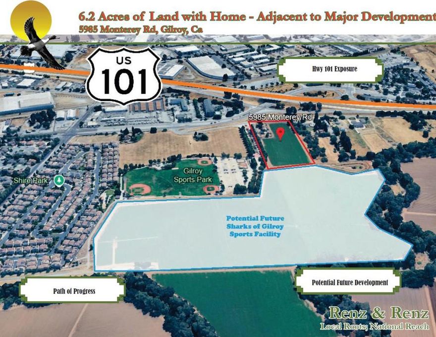 The property currently features a single-family home with multiple out buildings on agricultural land. It's located adjacent to potential future development and the city limit line. 2040 plans call for Commercial re-zoning making this property in the path of progress with major potential future upside.