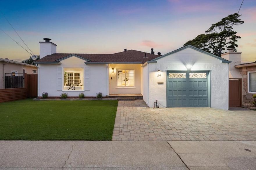 This is it, YOUR NEW HOME! Welcome to this beautifully updated home in the highly desirable Winston Manor neighborhood of South San Francisco. Boasting numerous upgrades throughout, this exceptional property features a bright and open floor plan, brand new exterior and interior designer paint, all new recessed lighting and light fixtures throughout, gorgeous waterproof vinyl plank flooring, stylishly renovated bathrooms, and a sleek modern kitchen with every convenience built in. Outside, enjoy the incredible front and backyard, positively serene and easily maintained with artificial grass, perfect for relaxation or entertaining guests. Conveniently located, this house is within close distance to numerous shops, restaurants, and parks. Whatever your lifestyle, Winston Manor's ideal location and distinctive community lets you create a life uniquely you, and this exceptional modern home will have you and your family living the good life for years to come. WELCOME TO YOUR NEW HOME!
