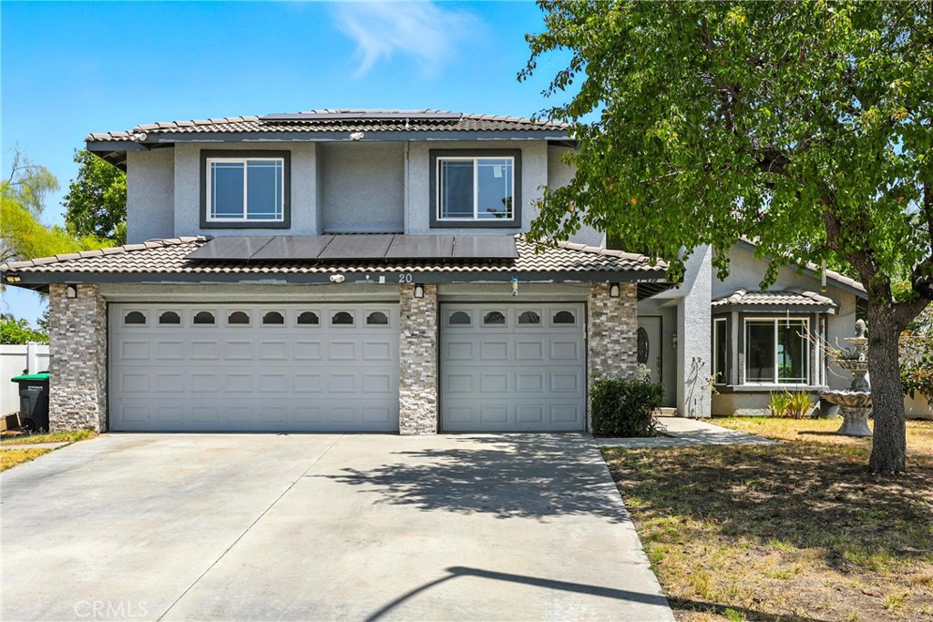 This beautifully updated 4-bedroom, 3-bathroom home has 1,898 sq ft of thoughtfully designed living space on a 7,841 sq ft lot in a cul-de-sac.
The main level features a bright living room, dining area, powder room, and a centrally located kitchen that opens to the family room with a modern tiled fireplace. Fresh interior paint and laminate flooring run throughout the first floor, creating a clean, cohesive look. Upstairs are four spacious bedrooms, including a primary suite with a private remodeled bathroom. Three bedrooms feature new carpet, one has laminate flooring, and all have been freshly painted. The additional upstairs bathrooms have been stylishly updated with tile flooring. The backyard is a private retreat, complete with a heated pool, slide, waterfall, and spa. A covered gazebo with built-in BBQ, sink, and prep area makes outdoor entertaining effortless. Additional highlights include dual-pane windows, storage sheds, a freshly painted exterior, and a 3-car garage with epoxy flooring and built-in shelving. This home has extensive upgrades throughout, modern comfort, and exceptional outdoor living. Don’t miss this opportunity to own this home.