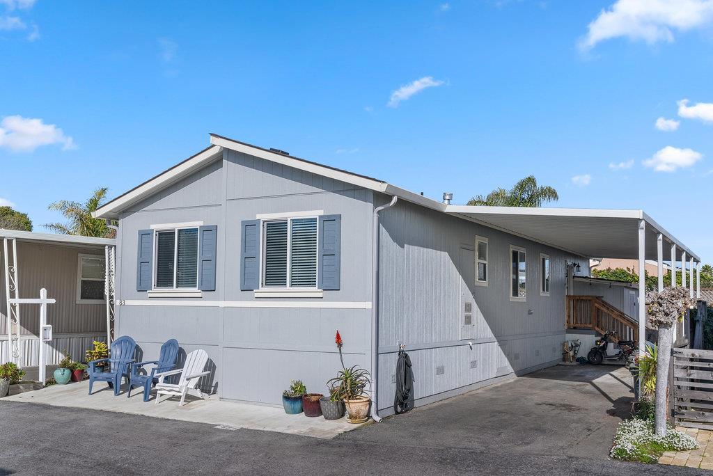 Beautiful 3 bedroom, 2 bathroom double-wide manufactured home in the well maintained Castle Mobile Estates! Built in 2019, this property is move-in ready and perfectly located near Capitola and Pleasure Point. The community is all-age, owner occupied, and subject to space rent control.