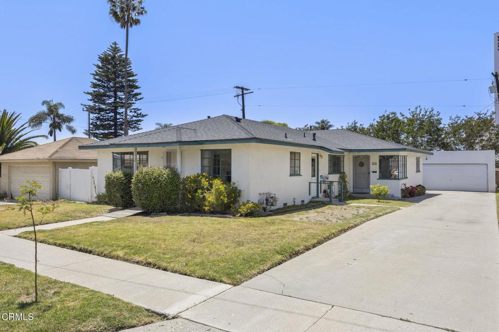Investors or owner occupants will find this property in an excellent location. Close to Ventura Community college and downtown shopping. A bread and butter low risk investment. Ideal 1031 exchange for an investor having cash in their exchange account. both houses are two bedroom one bath. Each has their own washer and dryer hookups. The back house has a fenced yard. The two car garage is shared but there is room for additional storage if needed. The roof was recently put on. Opportunity knocks, act quickly.