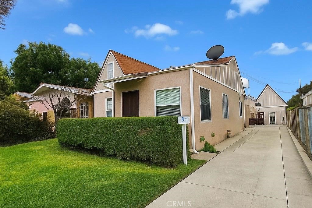 Charming 2-Bedroom Home with Spacious Yard in South Gate, this cozy and inviting 2-bedroom, 1-bathroom home nestled in the heart of South Gate. Situated on a generous lot, this property offers a unique blend of comfort, potential, and outdoor charm. Inside, you'll find laminate flooring throughout, a spacious kitchen, and an updated bathroom featuring both a shower and a soaking tub. The functional layout is filled with natural light and timeless character, creating a warm and welcoming atmosphere. Step outside to an expansive backyard adorned with mature fruit trees—ideal for gardening, entertaining, or simply relaxing outdoors. A detached garage provides ample parking, plus there's additional storage space conveniently located behind the garage. Whether you're a first-time homebuyer, savvy investor, or someone looking to expand, this property offers incredible potential to renovate, extend, or even build an ADU (check with the city for permitting requirements). Centrally located near schools, shopping, dining, and major freeways, this South Gate gem is a must-see for anyone looking to put their personal touch on a home with room to grow.
(Professional photos coming soon!)