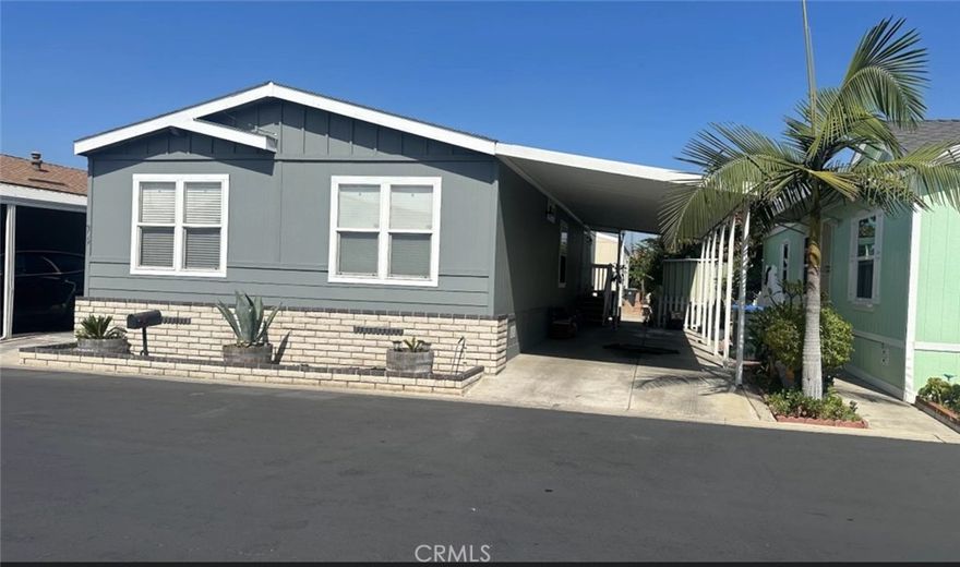 Welcome to this beautifully maintained 4 bedrooms 2 bathrooms, located in a well-established Mobile Park built in 2016, offering approximately 1,300 square feet of living space, open floor provides both funtion and comfort for every day life. Home features laminate wood throughout all areas including  4 bedrooms and 2 baths. Fresh exterior gives the home a clean updated look. Outside you will find at the baclk of the house a storage shed 10X10 and covered carport that can acommodate up to 3 cars. Centrally situated and convenient acccess to the freeway. This home is near shopping mall, dining, schools.

Don't miss the opportunity to make this property your next home!