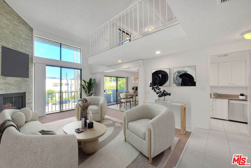 Discover your dream home in Studio City! This top-floor corner unit offers 1,771 sqft of bright and spacious living space, featuring two primary suites, two bathrooms, plus a large loft. Enjoy four balconies, high ceilings, and a cozy fireplace. The unit comes with a wet bar, two covered parking spaces, and ample storage. Central air ensures year-round comfort, and laundry facilities are conveniently located in the building. Located a short distance from Ventura Blvd, this is a must-see opportunity for those seeking a vibrant urban lifestyle in the heart of Studio City!