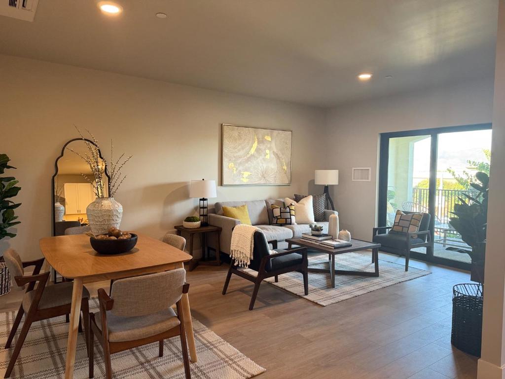 This condo features 1 bedroom / 1 office with closet and 1 full bathroom come check out this open concept downtown living! HOA includes water, sewer, Garbage and common area electricity. Experience the pinnacle of modern urban living in the heart of downtown Hollister. Our new condos offer Mediterranean design, unparalleled convenience, and a vibrant community atmosphere. Step out your door and enjoy eclectic dining, charming boutiques, and lively entertainment just moments away. Enjoy the farmer's market during the summer, parades and Festivals just a short walk from the condos. Don't miss out on the opportunity to call THE 400's HOME!!