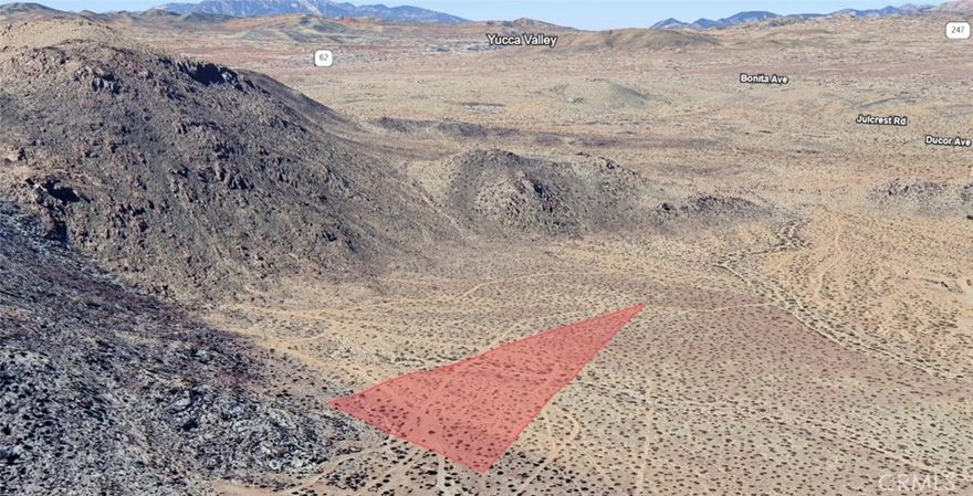 Build your Joshua Tree dream home on this ready-to-develop residential vacant land! Located in the highly sought-after Joshua Tree area, this parcel offers the perfect opportunity to create your custom desert oasis. Zoned for residential use, imagine waking up to stunning desert sunrises and enjoying the peace and tranquility that only Joshua Tree can provide. Address is for MLS input purposes only. County has not assigned an official situs address. Parcel is identified by APN and GPS coordinates. Buyer to verify location, zoning, and utilities.