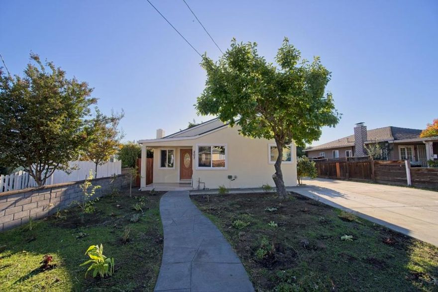 Renovated with permits and city permits final!!! Welcome to your future home in San Jose! This charming residence features 3 spacious bedrooms, including a primary suite retreat, and 2 updated bathrooms. The kitchen is a chef's delight with quartz countertops, modern appliances such as a gas oven range, microwave, and dishwasher, plus essential amenities like a garbage disposal and exhaust fan. The kitchen seamlessly flows into the family room, creating a cozy gathering space.  Enjoy the warmth of the fireplace in the dining area, located within the living room, perfect for intimate dinners. The home is equipped with central AC and heating through forced air, ensuring comfort year-round. Energy-conscious features include double-pane windows, Energy Star appliances, lighting, and HVAC systems.  Flooring throughout the home is easy-maintenance luxury vinyl planks, and the laundry room offers hookups for both electric and gas options, located conveniently inside. Situated within the Alum Rock Union Elementary School District, this home boasts a spacious lot of over 7,000 square feet, providing ample outdoor space. With a brand new 2-car garage and storage shred, this property is a wonderful blend of functionality and style in the heart of San Jose.