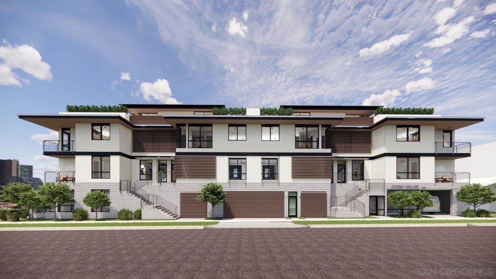 Welcome to Freeman Street Homes, Downtown Oceanside's newest development, nearing completion in 2025. This development offers the perfect blend of modern living and vibrant beach energy, featuring four expansive townhomes, a stylish single-level condo, and two ground-floor commercial spaces—ideal for a live-work lifestyle. This particular townhome spans over 2,200 sqft, showcasing sophisticated architecture and an abundance of natural light. You'll find a striking floating staircase upon entering the unit, and a unique mid-century influence throughout this modern home. Details like rich dark woods, light-colored tiles, captivating wallpaper, and elegant mahogany cabinetry elevate every space, complemented by top-of-the-line fixtures and solid core doors. Plus, enjoy amazing ocean views right from your living space! Beyond the interiors, enjoy 2 private balconies and an incredible 636sqft rooftop entertaining space. Complete with a rooftop fireplace and ambient lighting, making it the perfect place for any gathering. And yes, you'll find even more stunning ocean views from the rooftop, making every moment unforgettable. This unit will not last! Hard-hat showings available.