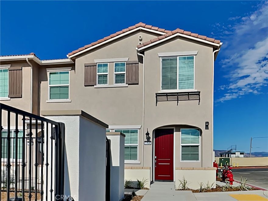 Enjoy this never before lived in newly built home. Select Units Now Available, including this one! Tricon Wildomar offers a beautiful Spanish-inspired gated rental home community. Just one hour outside of San Diego and Orange County, this community offers the comforts of a new home without the hassles of city life. Offering four thoughtfully designed one-, two-, and three-bedroom townhome floor plans with open concept designs, every home includes a gourmet kitchen, quartz countertops, stainless steel appliances, solar and smart home technology to enhance your living experience. Ask us about our EV compatible homes! Enjoy exclusive amenities including a tot lot, dog park, clubhouse, rec center, pool and spa, firepit, and BBQ area. Plus, our pool deck is equipped with Wi-Fi, so you can catch up on work while soaking up the sun. All homes offer a virtually maintenance-free lifestyle, backed by people who care. Take a look at this beautiful home featuring 3 bedrooms, 2.5 bathrooms, and approximately 1,444 square feet. This home is professionally managed and maintained by Tricon Residential. Come see us today! Ask about our current specials!