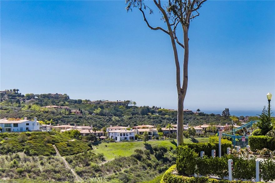Best Priced Newport Coast View Townhome! An exceptional opportunity awaits—this Newport Ridge Vistas residence offers timeless elegance and sweeping canyon-to-ocean views from its coveted "front row" end unit location. Ideally located in a French-inspired, gated enclave of Newport Coast, the home spans approximately 2,400 sq. ft. with three bedrooms, three baths, and a versatile loft. The bright, refined interior highlights open living and dining spaces with large glass doors, a cozy fireplace, and a chef’s kitchen with premium appliances, stone counters, and shaker cabinetry. The primary suite is a serene retreat with a fireplace, private balcony, and spa-style bath. Additional features include updated secondary baths, inside laundry, and a two-car garage with built-in storage. This home also benefits from the recently completed community-wide roof project, along with a new A/C system, and numerous interior improvements. Community amenities include a sparkling pool, plus nearby tennis, pickleball, and scenic trails—offering the perfect blend of luxury, comfort, and coastal living.