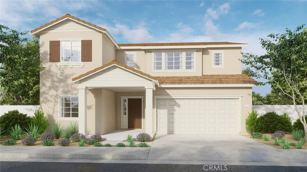 NEW CONSTRUCTION in Winchester - NO HOA - SOLAR INCLUDED IN PRICE!! This 2,239-square foot two-story home with a California Ranch façade has a DOWNSTAIRS BEDROOM and BATHROOM, a HUGE LOFT and INCLUDES SOLAR! The Island kitchen with island eating area has Bianco Tiza QUARTZ counters, built-in stainless-steel appliances and a pantry closet. The interior comes complete with Alto (Gray) stained maple shaker-style cabinetry throughout, lots of included recessed lighting, plush carpet in bedrooms, closets, and stairs, and vinyl in main living areas. Upstairs there is a primary bedroom with ensuite bathroom and walk-in closet, 2 additional bedrooms and full bathroom, and laundry room. There is also a direct-access 2-car garage PRE-PLUMBED for an electric car! This truly modern home has all the Smart Home features you would expect and is LANDSCAPED AND IRRIGATED in the front yard and the rear yard has DEEP depth. The Juniper community is situated close to park and freeway access. We anticipate a September 2025 move-in and we can't wait to Welcome your client's Home!!
* HUGE SAVINGS!! Our Solar is "No Additional Cost to Your Buyer" it Included in the Price of the Home *
* No HOA Dues *
* Deep Rear Yard *