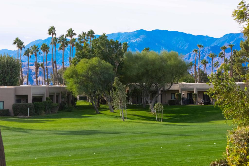 Western Mountain View you can enjoy living in this fabulous 1 bedroom, 2 full bath condo. Located at The Desert Princess Country Club! With a fabulous Western Mountain view, Close to the pool.. Updated appliances, all tile flooring! Just steps away, you can splash into the pool or unwind in the spa! Location is Fabulous and the neighbors are even better!. Extended Land Lease to 2069, a $10,000 savings to buyer! Stackable washer/dryer and single car detached garage... Would make an excellent seasonal rental... Monthly ground rent is low . The Desert Princess has an affordable 27-hole PGA Championship golf course, no Tee-time lotteries, no initiation fees, rated among the best in the valley by GOLF DIGEST. This quiet community is away from the noise yet minutes from everything that is in Palm Springs; restaurants, shopping, casinos, an international airport, the Tramway, Art Museums, Theaters, Acrisure Arena and the Street Fair! Easy to show