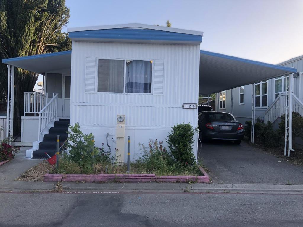 Nestled in the heart of the Village of the Four Seasons, an all-ages, pet-friendly community in San Jose, this charming 1968 Skyline single-wide mobile home offers 720 sq ft of comfortable living space. The home comes fully equipped with essential appliances, including a refrigerator, dishwasher, range, washer, and dryer, ensuring convenience for its new owners. An outdoor shed provides additional storage, making it ideal for those seeking a cozy and functional living space. Residents of the park have access to a community swimming pool, whirlpool spa, and hot tub, perfect for unwinding after a long day. For those who enjoy staying active, the park offers a basketball court and a playground for children. The clubhouse serves as a hub for social gatherings and community events, while the billiard facilities provide entertainment options for all ages. On-site laundry facilities add to the convenience of living in this well-maintained community. This mobile home presents an excellent opportunity for first-time homebuyers, downsizers, or anyone seeking an affordable and comfortable living space in a vibrant community. Don't miss the chance to make this charming home your own.
