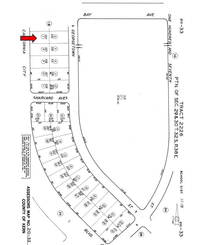 Large lot on California City Blvd frontage road. Seller has two lots next to each other. Take a look at the other APN#210-191-19. Invest in small town living. Close to base, mines, and local shopping.